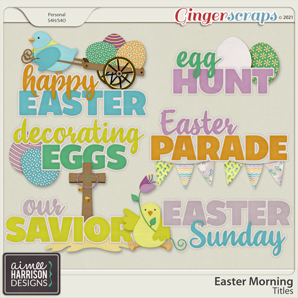 Easter Morning Titles by Aimee Harrison