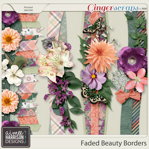 Faded Beauty Borders by Aimee Harrison