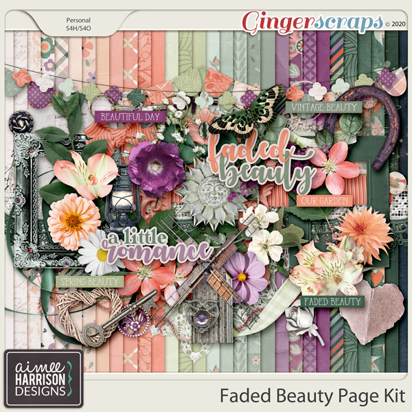 Faded Beauty Page Kit by Aimee Harrison