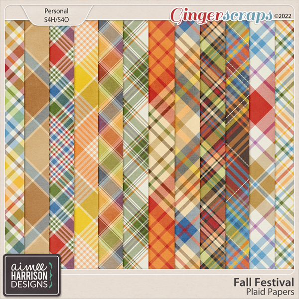 Fall Festival Plaid Papers by Aimee Harrison