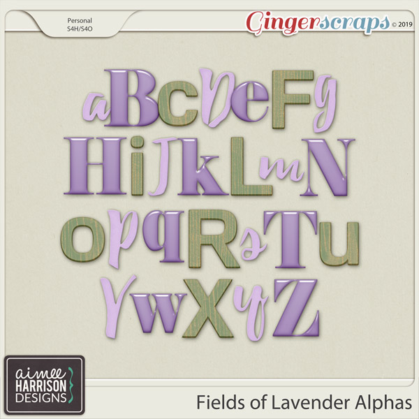 Fields of Lavender Alpha Sets by Aimee Harrison