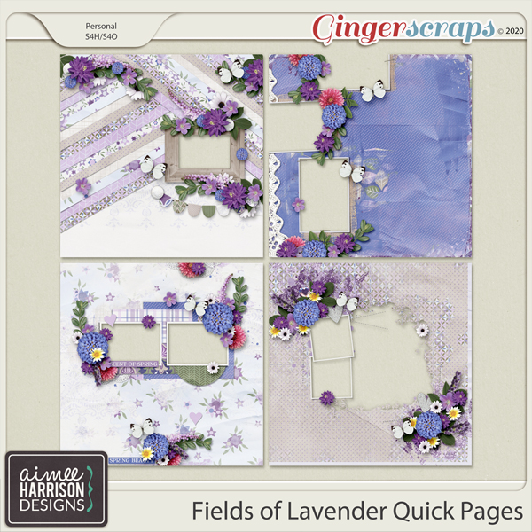 Fields of Lavender Quickpages by Aimee Harrison