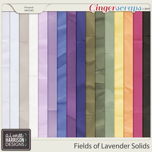 Fields of Lavender Solid Papers by Aimee Harrison