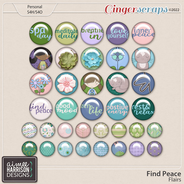 Find Peace Flairs by Aimee Harrison