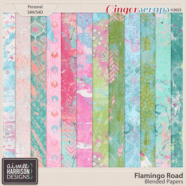 Flamingo Road Blended Papers by Aimee Harrison