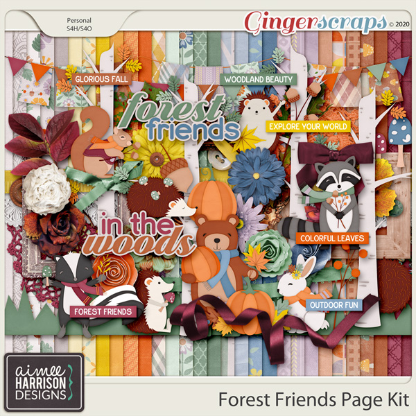 Forest Friends Page Kit by Aimee Harrison