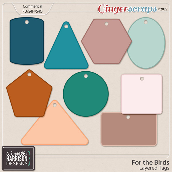 For the Birds Tag Templates by Aimee Harrison