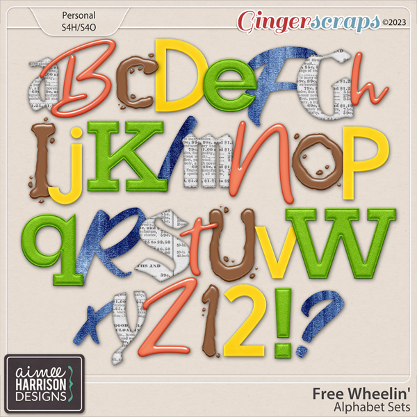 Free Wheelin' Alpha Sets by Aimee Harrison