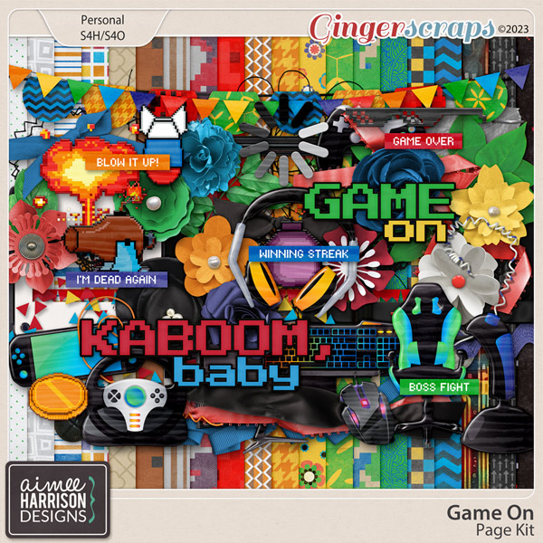 Game On Page Kit by Aimee Harrison