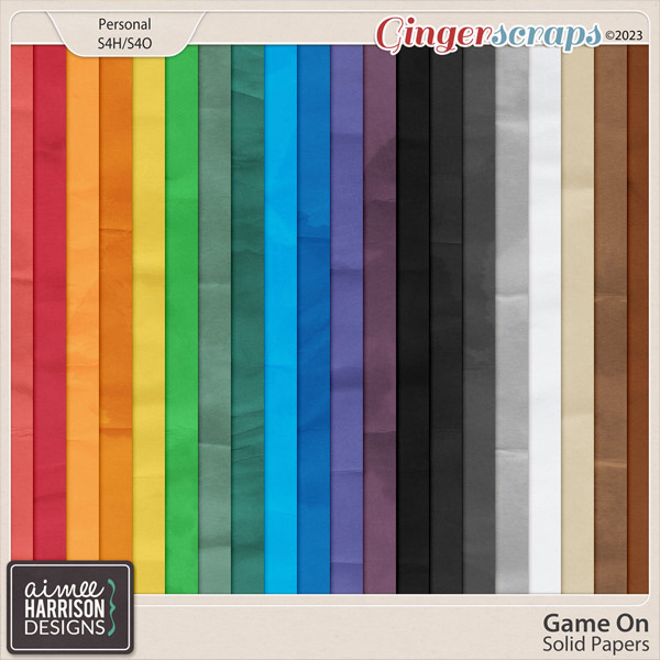Game On Solid Papers by Aimee Harrison
