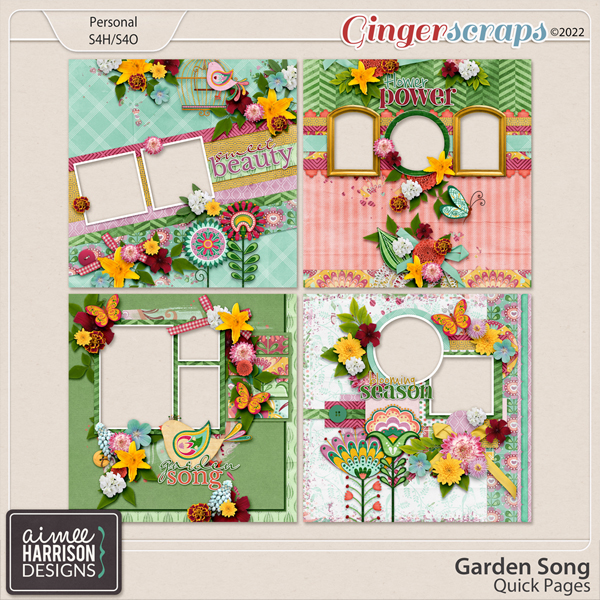 Garden Song Quick Pages by Aimee Harrison