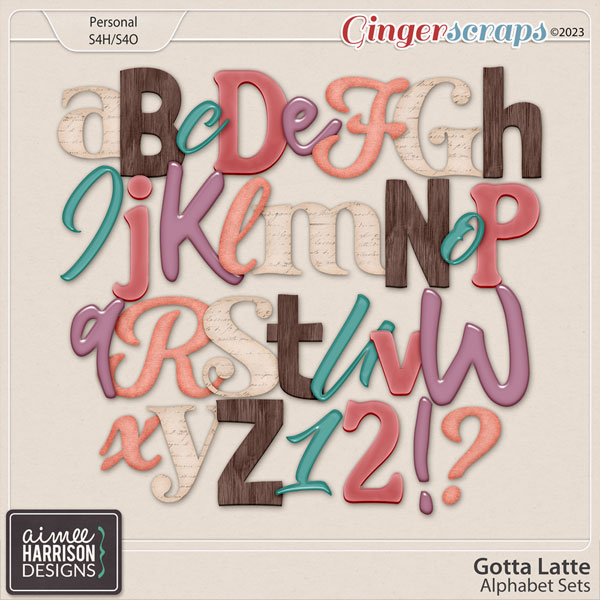 Gotta Latte Alpha Sets by Aimee Harrison
