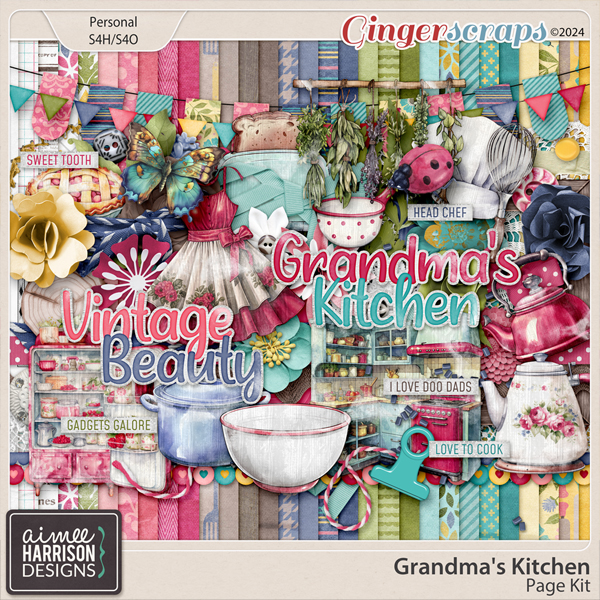 Grandma's Kitchen Page Kit by Aimee Harrison