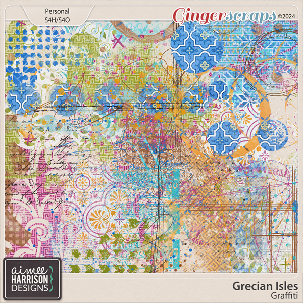 Grecian Isles Graffiti by Aimee Harrison