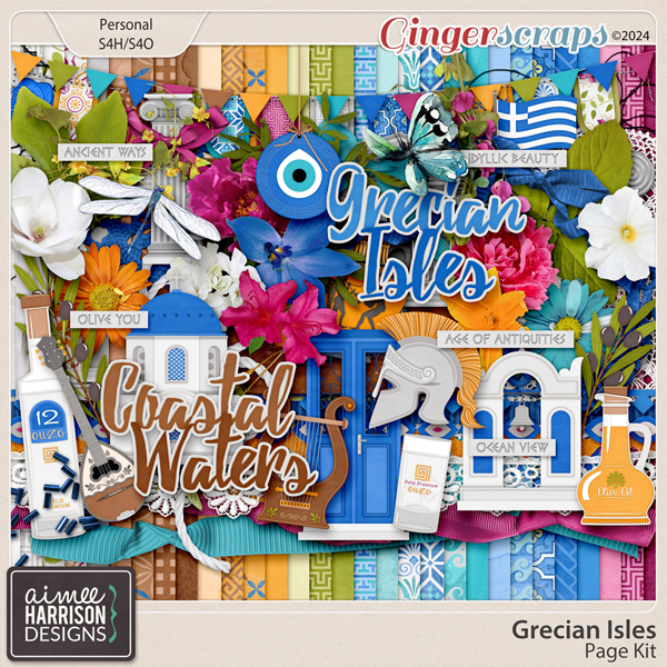 Grecian Isles Page Kit by Aimee Harrison