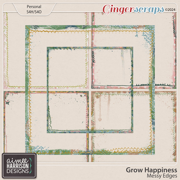 Grow Happiness Messy Edges by Aimee Harrison