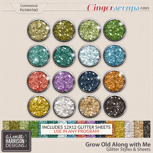 Grow Old Along with Me Glitters by Aimee Harrison