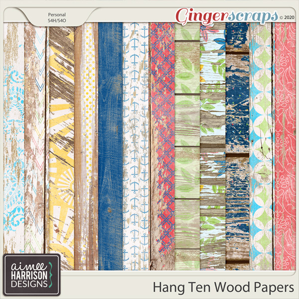 Hang Ten Wood Papers by Aimee Harrison