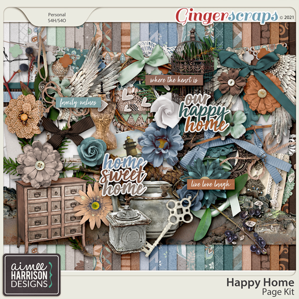 Happy Home Page Kit by Aimee Harrison