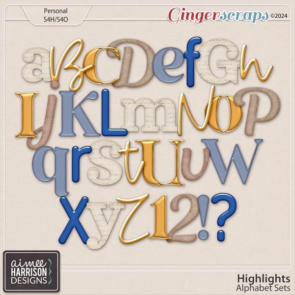 Highlights Alpha Sets by Aimee Harrison