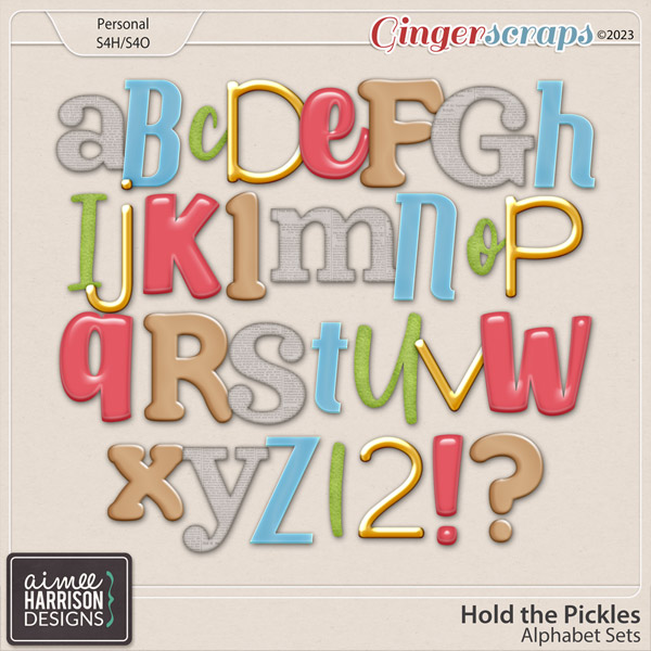 Hold the Pickles Alpha Sets by Aimee Harrison