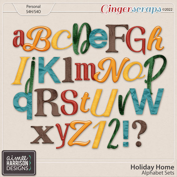 Holiday Home Alpha Sets by Aimee Harrison