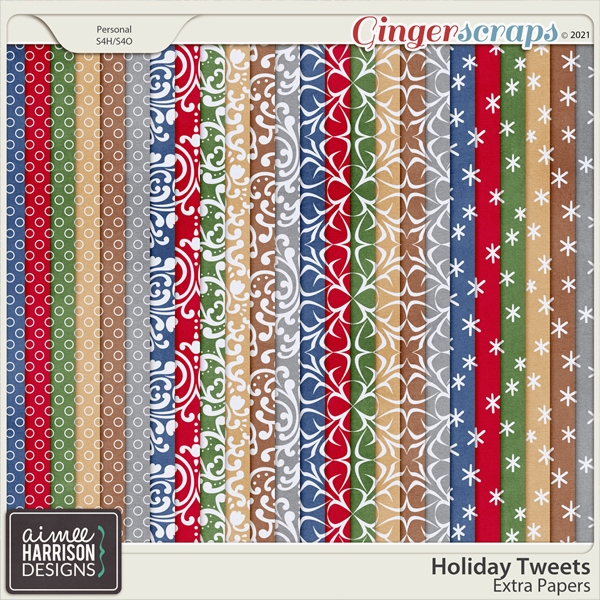 Holiday Tweets Extra Papers by Aimee Harrison