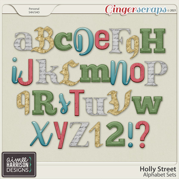 Holly Street Alpha Sets by Aimee Harrison