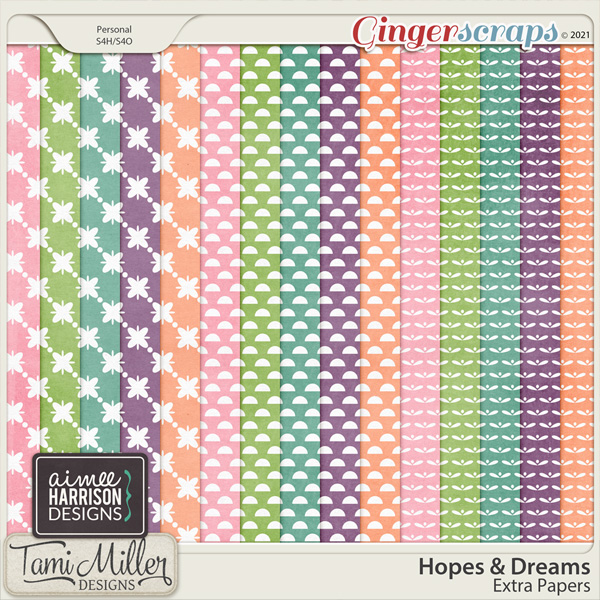 Hopes and Dreams Extra Papers by Aimee Harrison and Tami Miller Designs