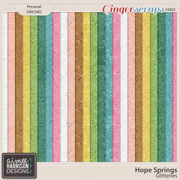 Hope Springs Glittery Papers by Aimee Harrison