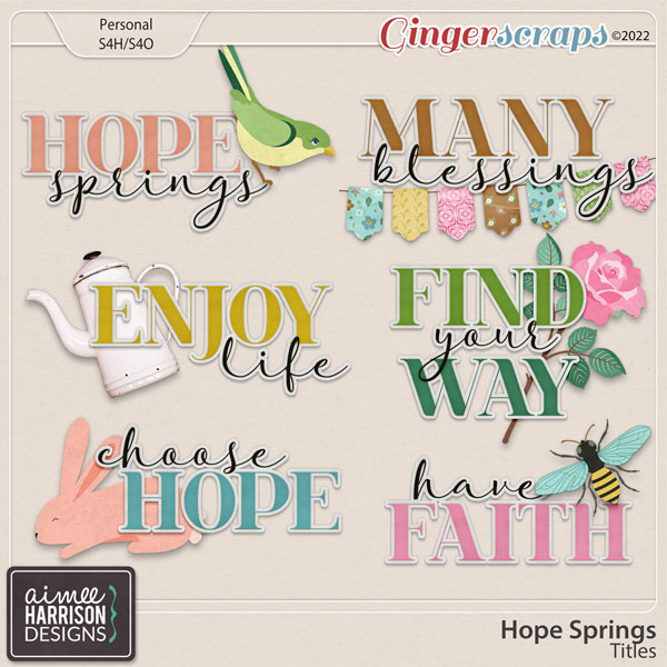 Hope Springs Titles by Aimee Harrison