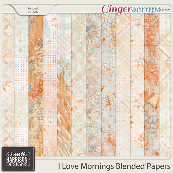 I Love Mornings Blended Papers by Aimee Harrison