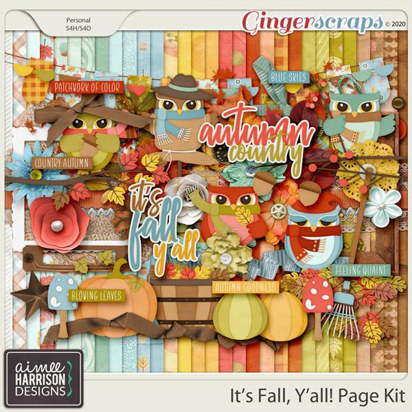 It's Fall Y'all Page Kit by Aimee Harrison