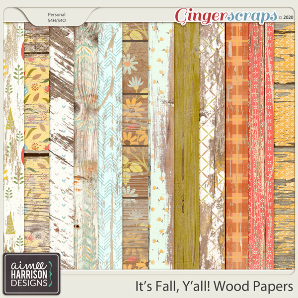 It's Fall Y'all Wood Papers by Aimee Harrison