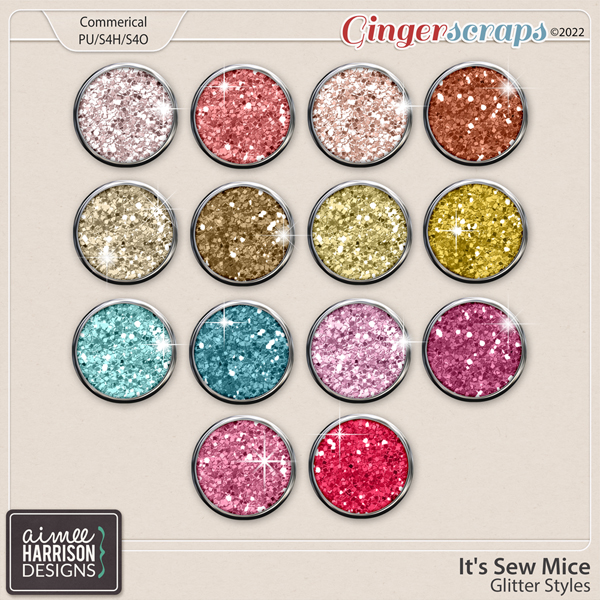 It's Sew Mice Glitters by Aimee Harrison