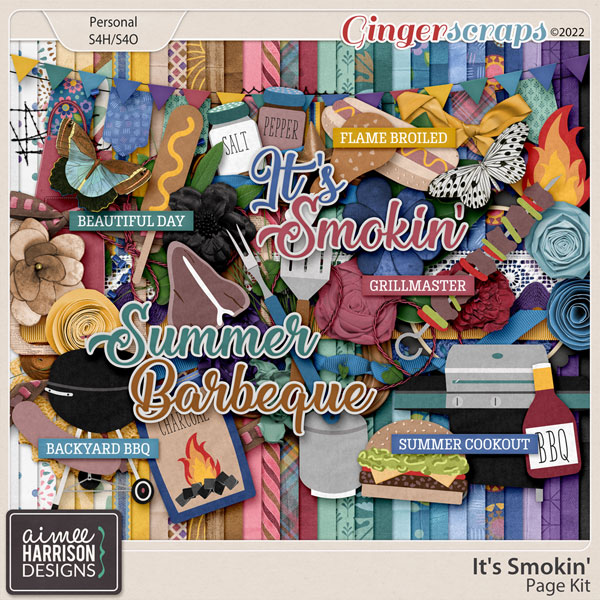 It's Smokin' Page Kit by Aimee Harrison