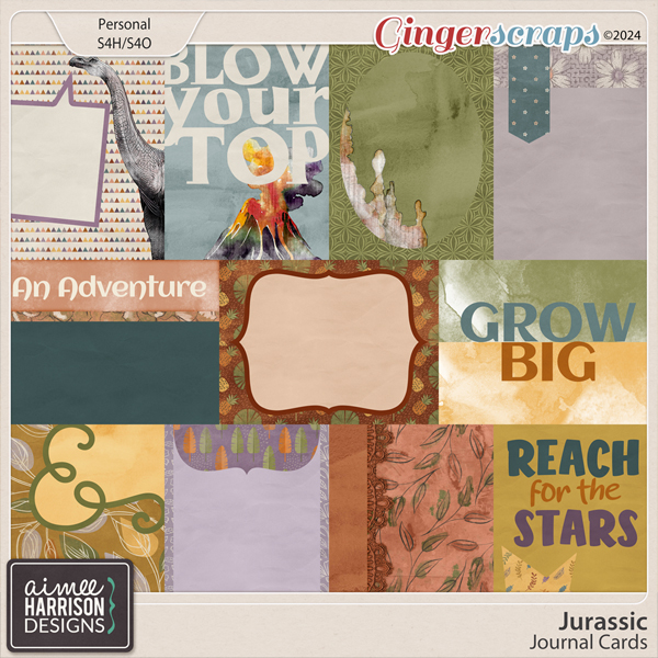 Jurassic Journal Cards by Aimee Harrison
