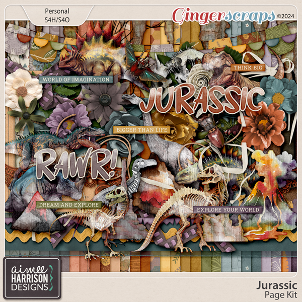 Jurassic Page Kit by Aimee Harrison