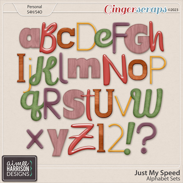 Just My Speed Alpha Sets by Aimee Harrison