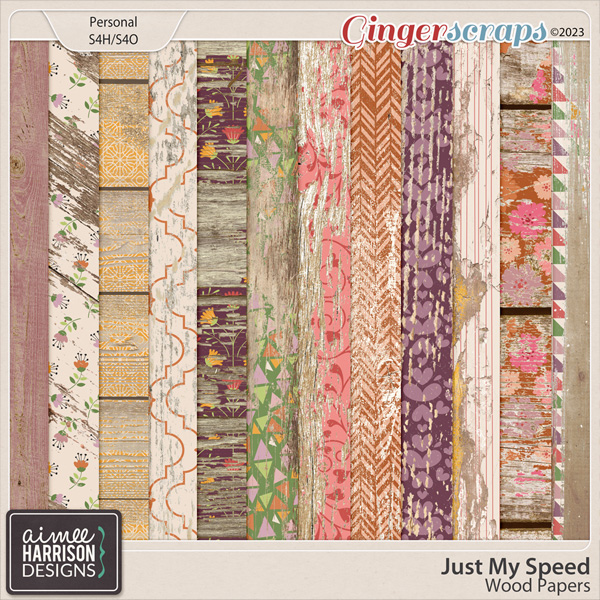 Just My Speed Wood Papers by Aimee Harrison