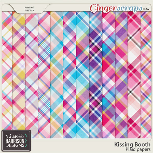 Kissing Booth Plaid Papers by Aimee Harrison