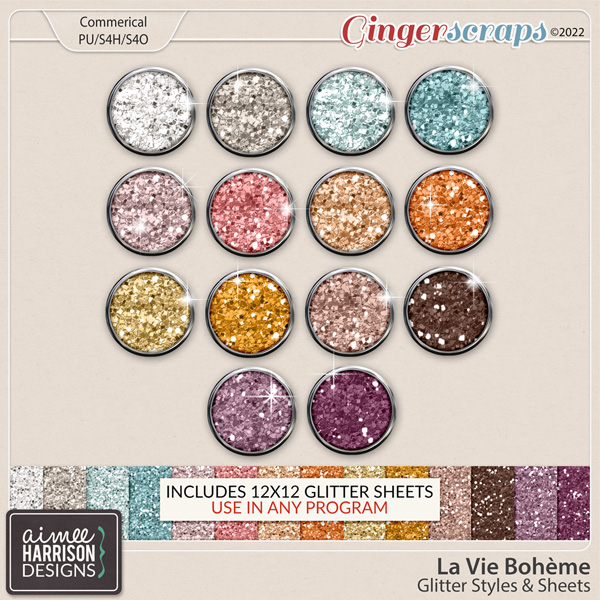 La Vie Bohème Glitters by Aimee Harrison