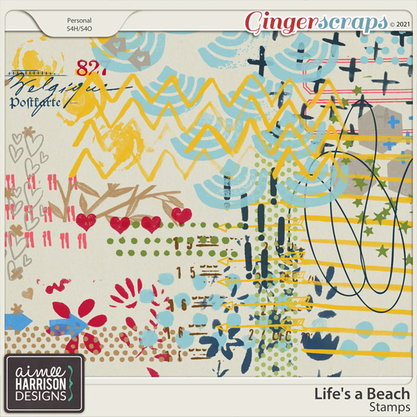 Life's a Beach Stamps by Aimee Harrison