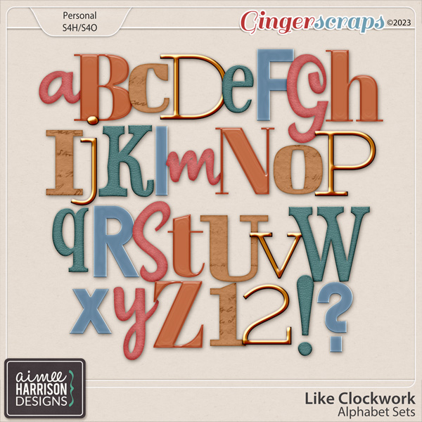 Like Clockwork Alpha Sets by Aimee Harrison