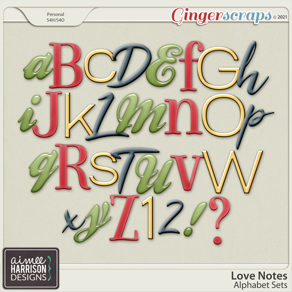Love Notes Alpha Sets by Aimee Harrison