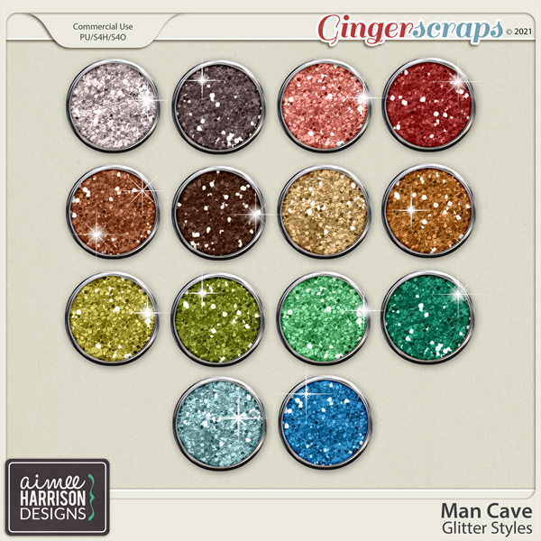 Man Cave Glitters by Aimee Harrison