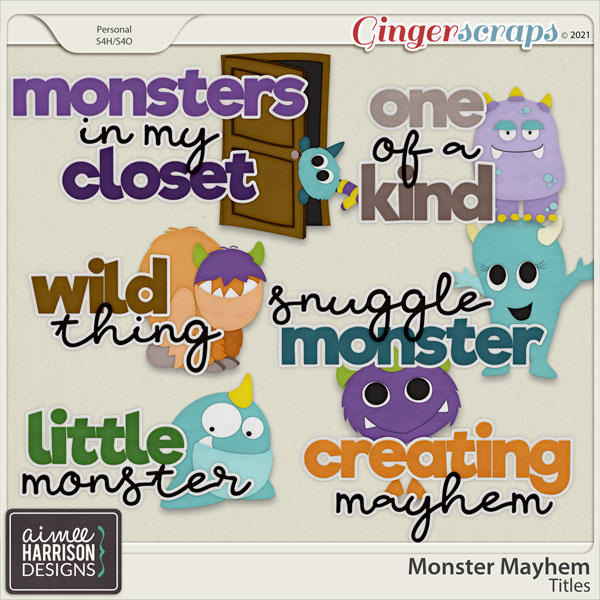 Monster Mayhem Titles by Aimee Harrison