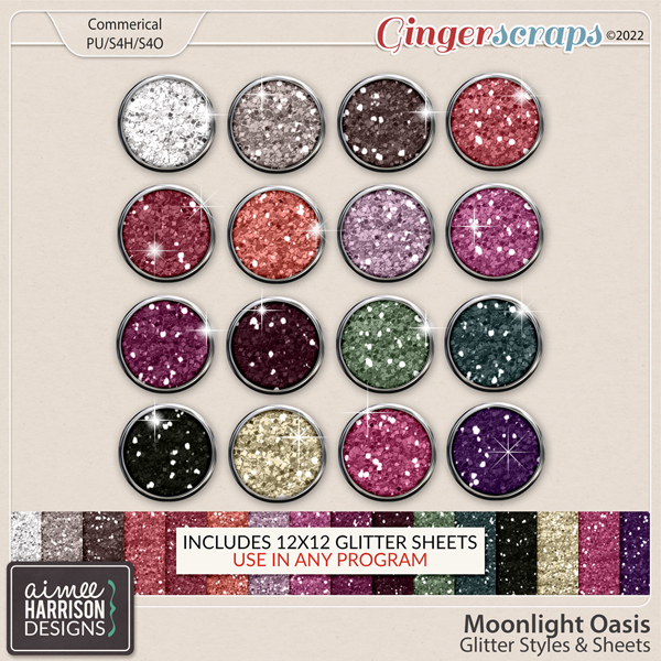 Moonlight Oasis Glitters by Aimee Harrison