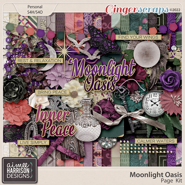 Moonlight Oasis Page Kit by Aimee Harrison