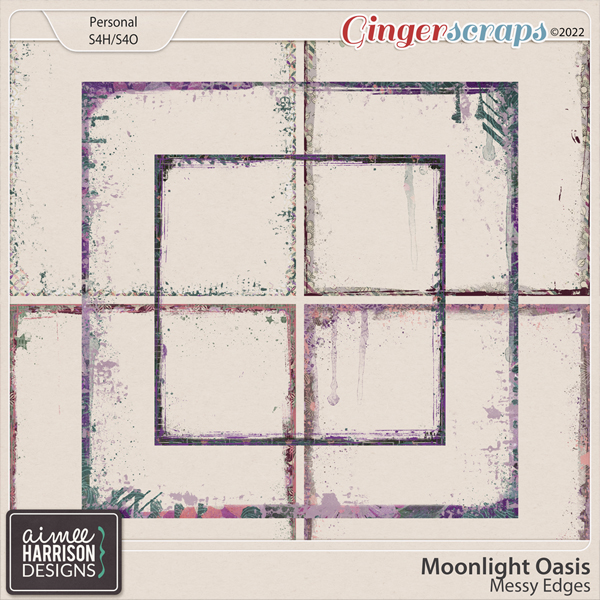 Moonlight Oasis Messy Edges by Aimee Harrison